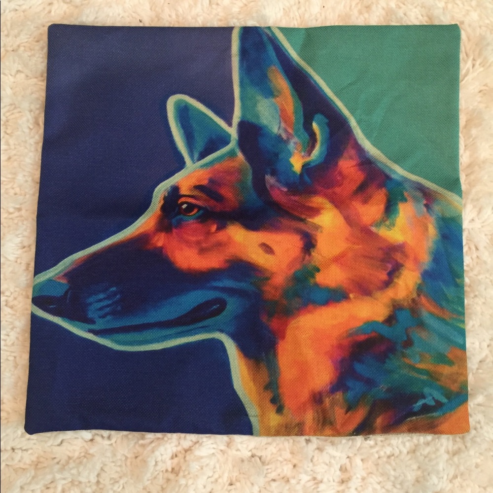 German shepherd pillow cover.
